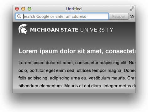 MSU Masthead on dark-colored background